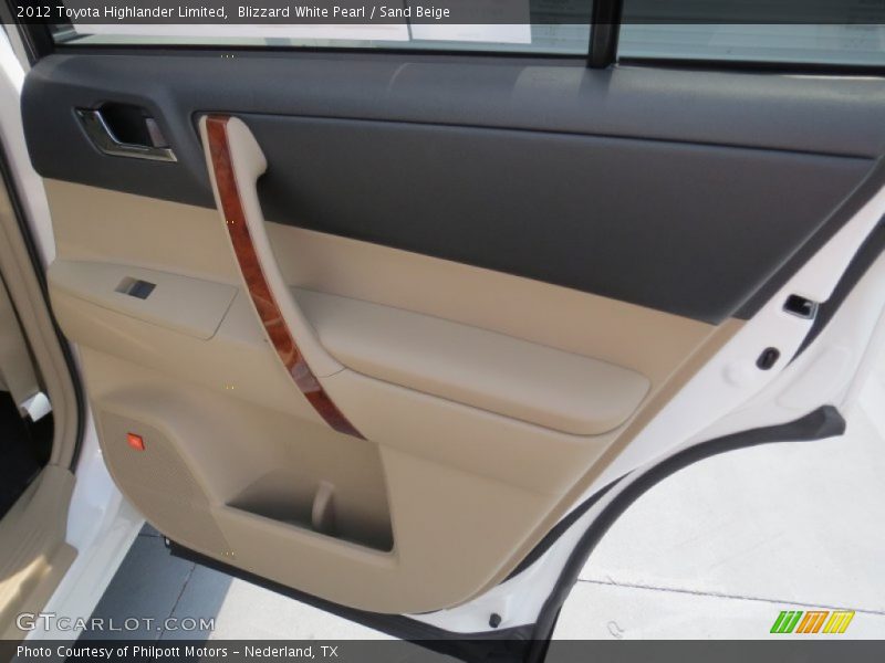 Blizzard White Pearl / Sand Beige 2012 Toyota Highlander Limited
