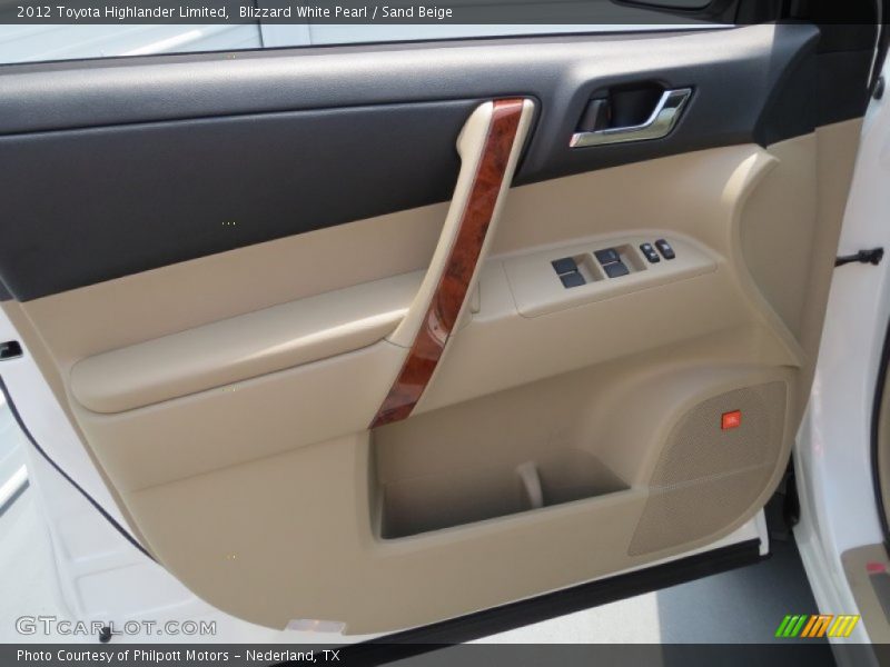 Blizzard White Pearl / Sand Beige 2012 Toyota Highlander Limited