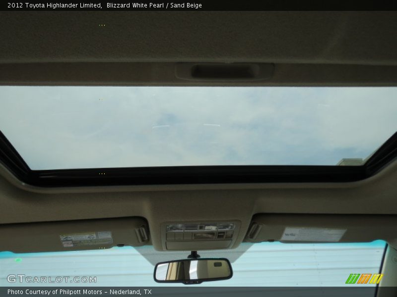 Blizzard White Pearl / Sand Beige 2012 Toyota Highlander Limited