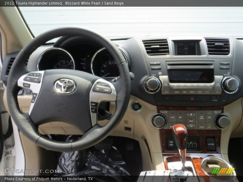 Blizzard White Pearl / Sand Beige 2012 Toyota Highlander Limited