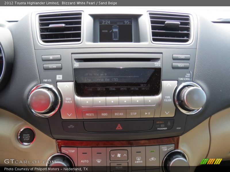 Blizzard White Pearl / Sand Beige 2012 Toyota Highlander Limited