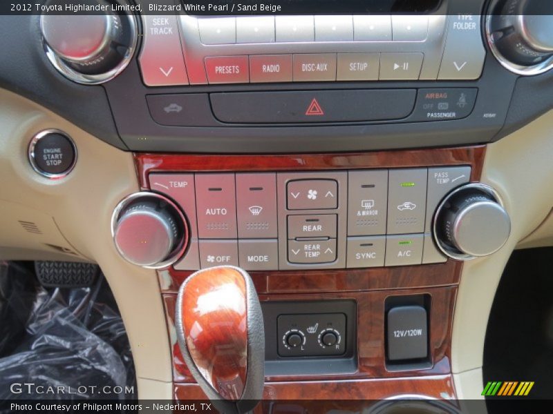 Blizzard White Pearl / Sand Beige 2012 Toyota Highlander Limited
