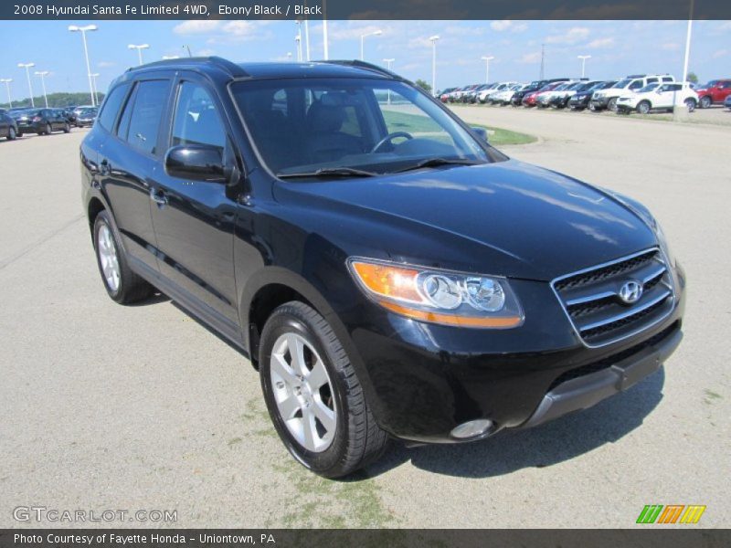 Ebony Black / Black 2008 Hyundai Santa Fe Limited 4WD