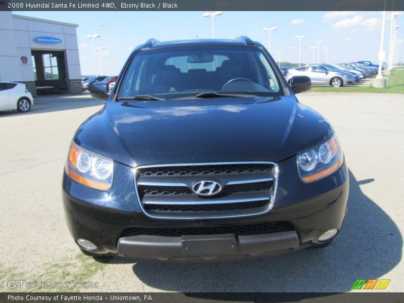 Ebony Black / Black 2008 Hyundai Santa Fe Limited 4WD