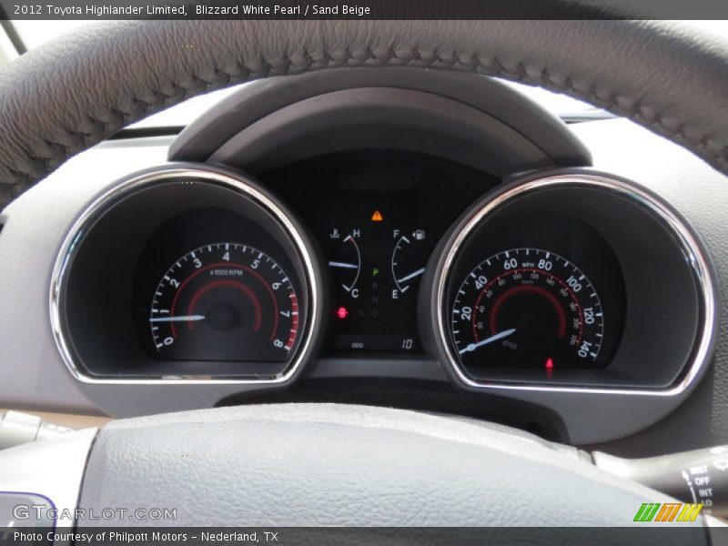 Blizzard White Pearl / Sand Beige 2012 Toyota Highlander Limited