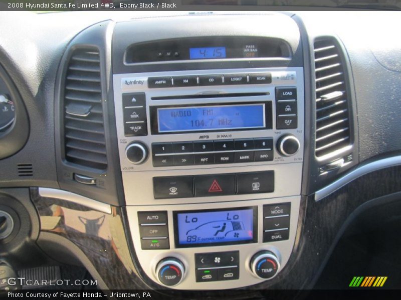 Ebony Black / Black 2008 Hyundai Santa Fe Limited 4WD