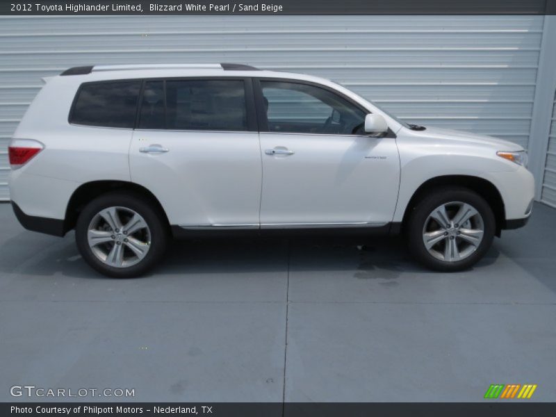 Blizzard White Pearl / Sand Beige 2012 Toyota Highlander Limited