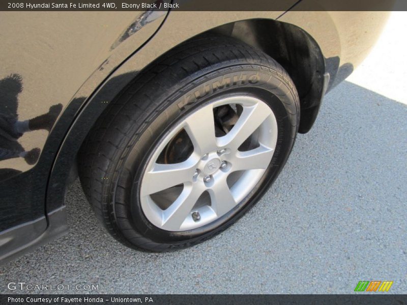 Ebony Black / Black 2008 Hyundai Santa Fe Limited 4WD