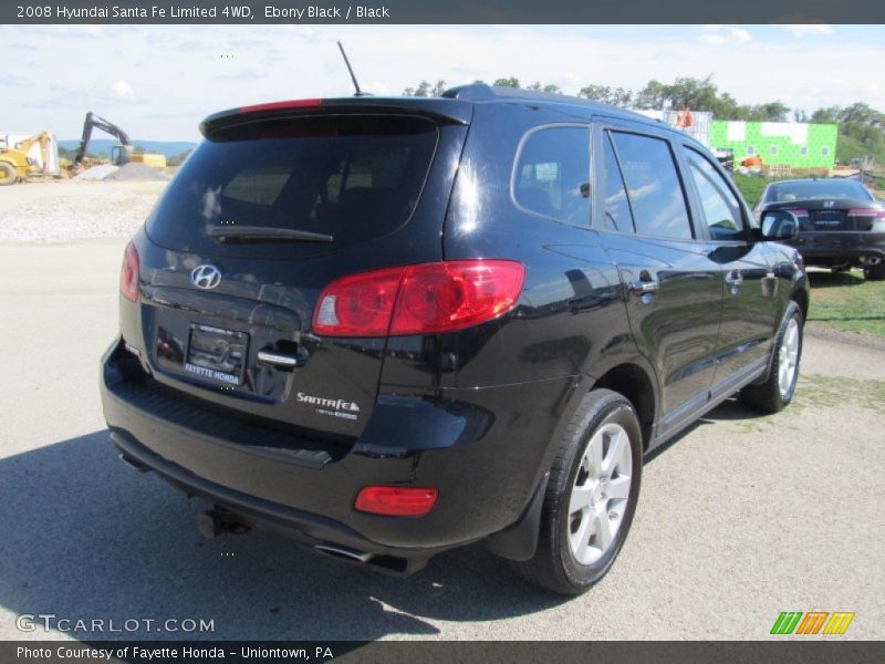 Ebony Black / Black 2008 Hyundai Santa Fe Limited 4WD