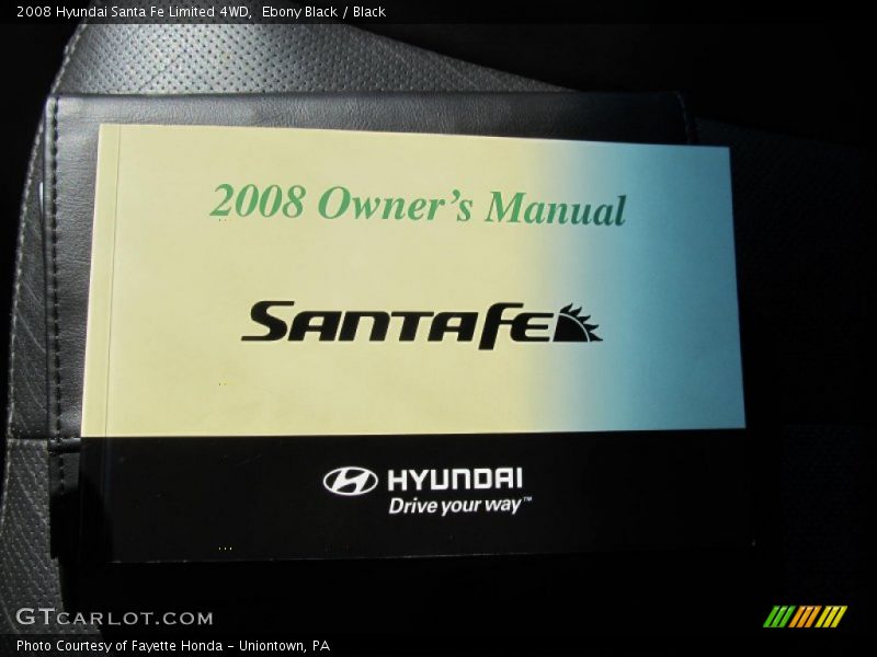 Ebony Black / Black 2008 Hyundai Santa Fe Limited 4WD