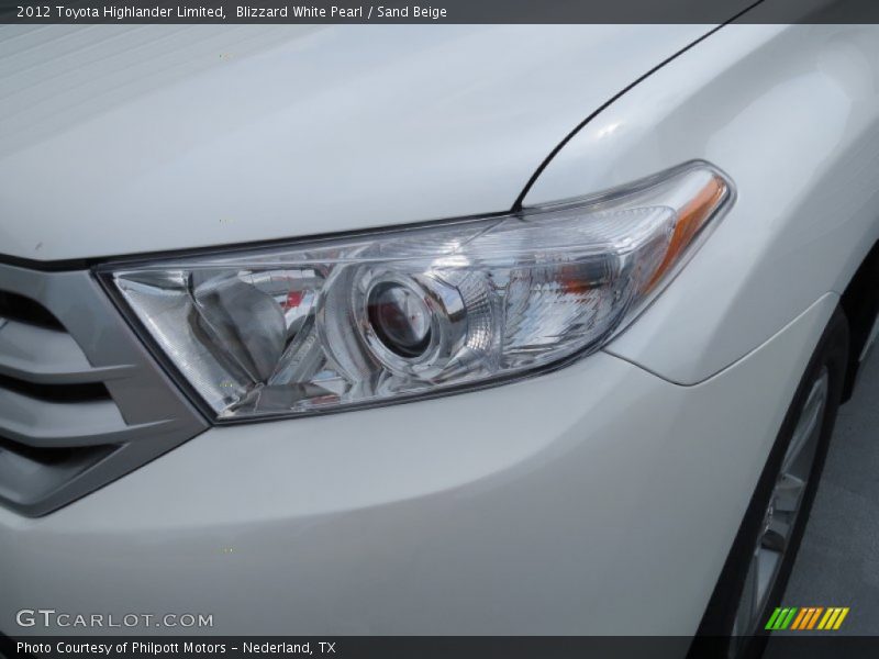 Blizzard White Pearl / Sand Beige 2012 Toyota Highlander Limited