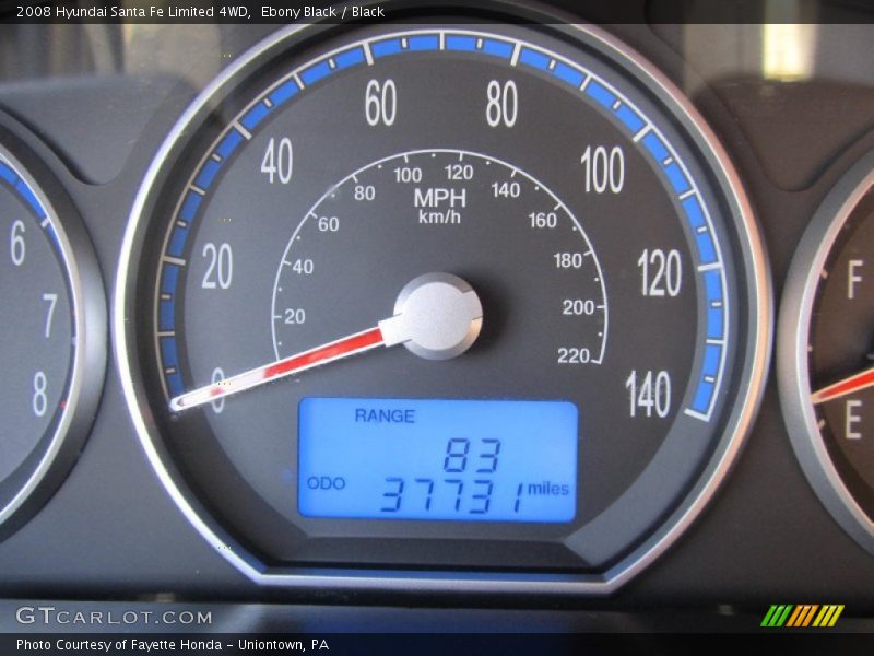 Ebony Black / Black 2008 Hyundai Santa Fe Limited 4WD