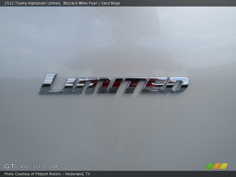 Blizzard White Pearl / Sand Beige 2012 Toyota Highlander Limited