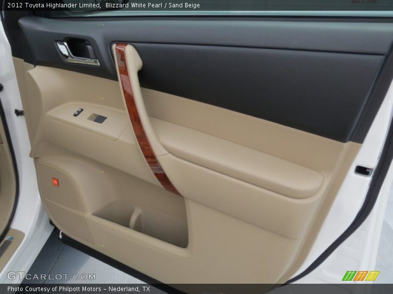 Blizzard White Pearl / Sand Beige 2012 Toyota Highlander Limited