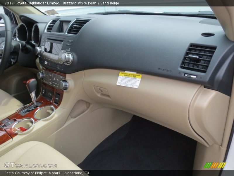 Blizzard White Pearl / Sand Beige 2012 Toyota Highlander Limited