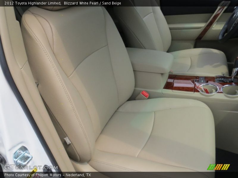 Blizzard White Pearl / Sand Beige 2012 Toyota Highlander Limited