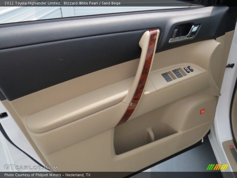 Blizzard White Pearl / Sand Beige 2012 Toyota Highlander Limited