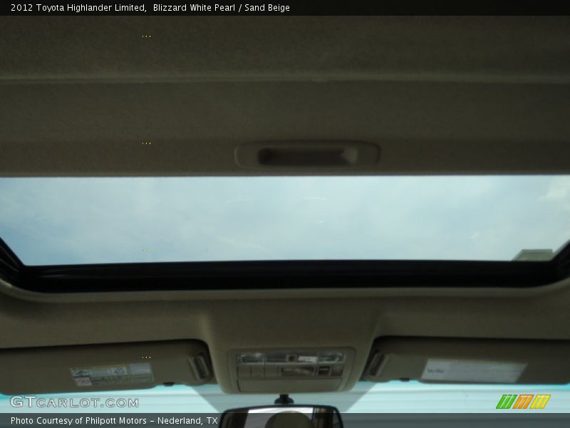 Blizzard White Pearl / Sand Beige 2012 Toyota Highlander Limited