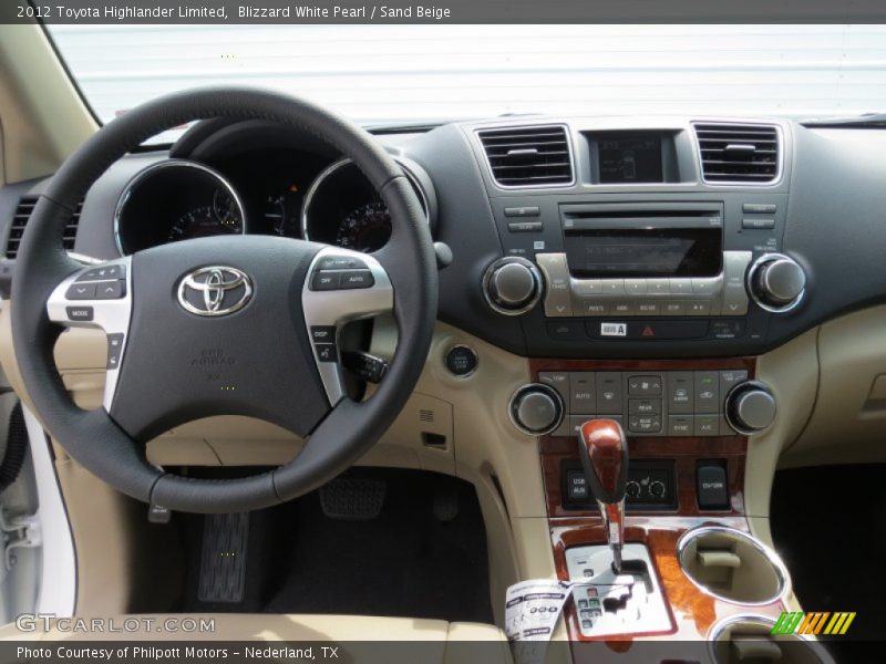 Blizzard White Pearl / Sand Beige 2012 Toyota Highlander Limited
