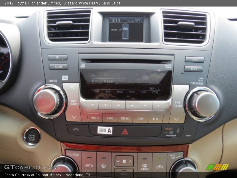 Blizzard White Pearl / Sand Beige 2012 Toyota Highlander Limited