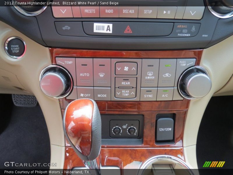 Blizzard White Pearl / Sand Beige 2012 Toyota Highlander Limited