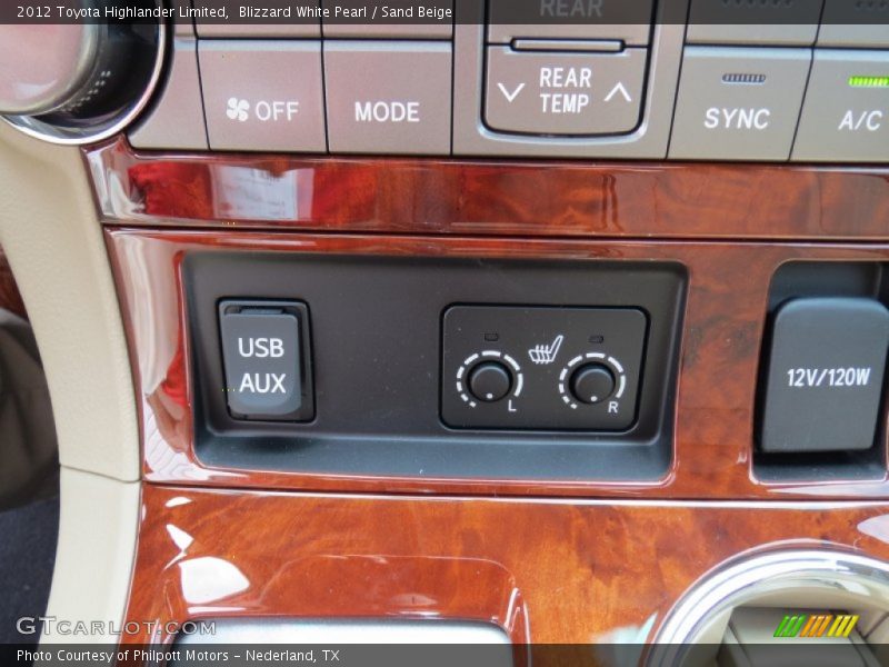 Blizzard White Pearl / Sand Beige 2012 Toyota Highlander Limited