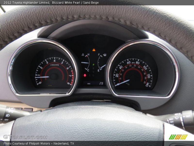 Blizzard White Pearl / Sand Beige 2012 Toyota Highlander Limited