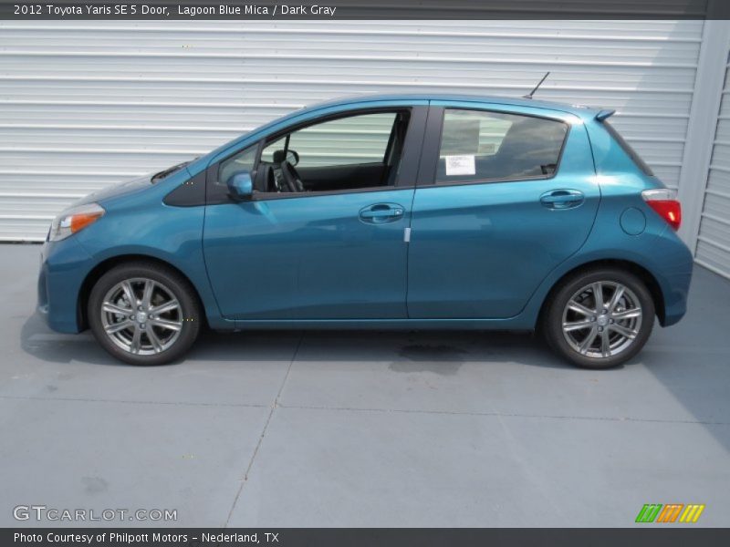 Lagoon Blue Mica / Dark Gray 2012 Toyota Yaris SE 5 Door