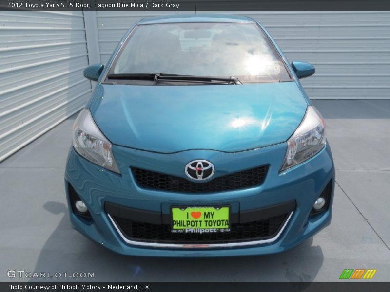 Lagoon Blue Mica / Dark Gray 2012 Toyota Yaris SE 5 Door