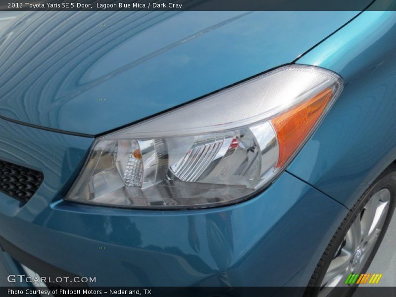 Lagoon Blue Mica / Dark Gray 2012 Toyota Yaris SE 5 Door