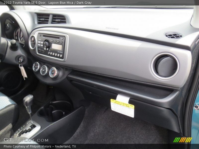 Lagoon Blue Mica / Dark Gray 2012 Toyota Yaris SE 5 Door