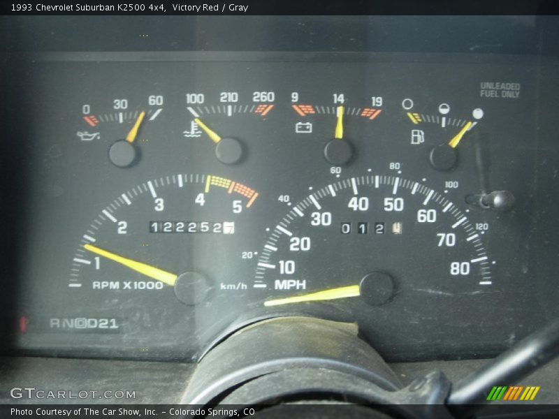 Victory Red / Gray 1993 Chevrolet Suburban K2500 4x4