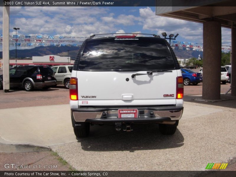 Summit White / Pewter/Dark Pewter 2003 GMC Yukon SLE 4x4