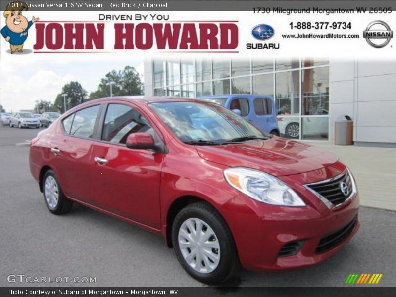 Red Brick / Charcoal 2012 Nissan Versa 1.6 SV Sedan