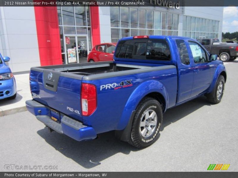 Metallic Blue / Pro 4X Graphite/Red 2012 Nissan Frontier Pro-4X King Cab 4x4
