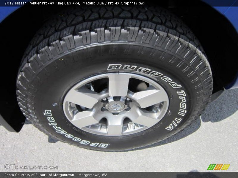 Metallic Blue / Pro 4X Graphite/Red 2012 Nissan Frontier Pro-4X King Cab 4x4