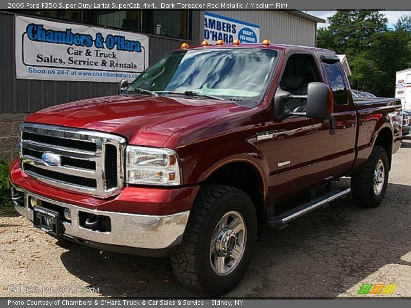 Dark Toreador Red Metallic / Medium Flint 2006 Ford F350 Super Duty Lariat SuperCab 4x4