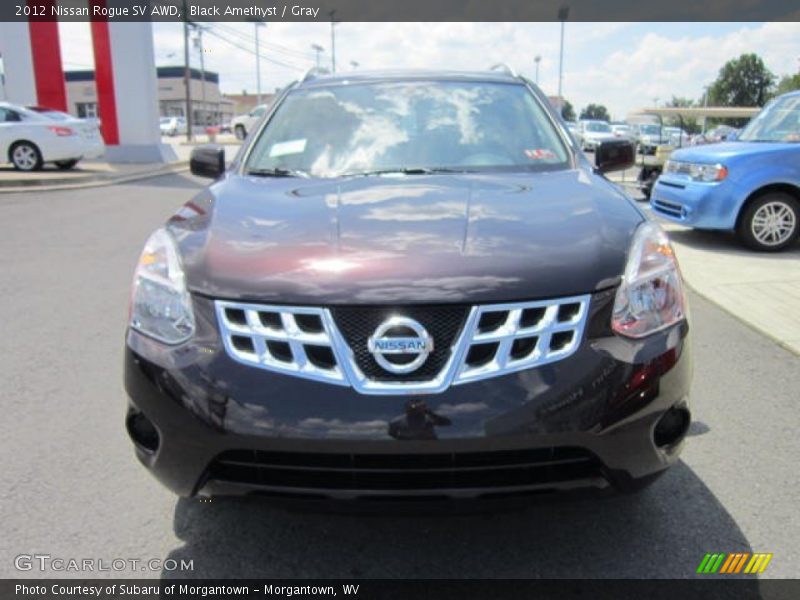 Black Amethyst / Gray 2012 Nissan Rogue SV AWD