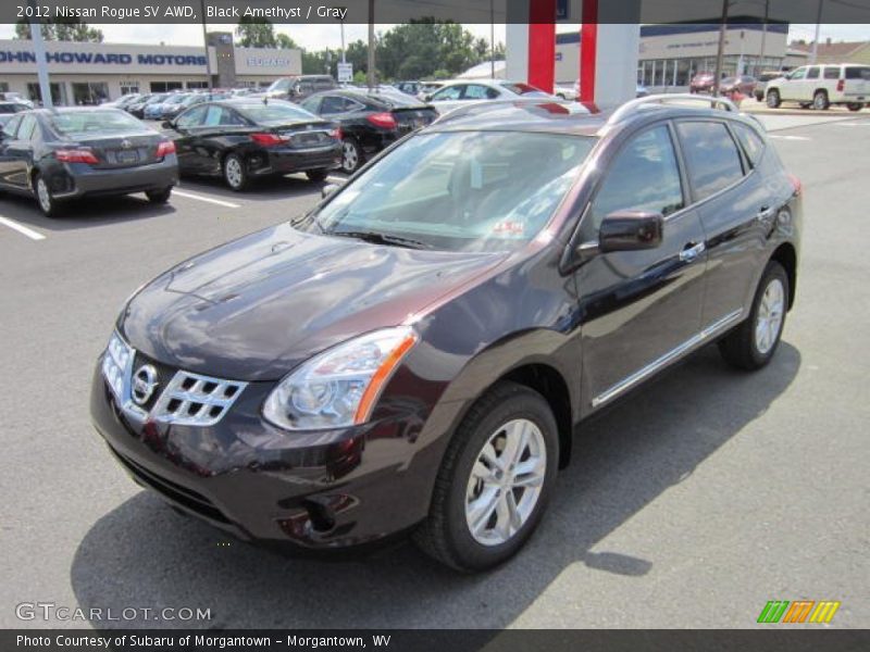 Black Amethyst / Gray 2012 Nissan Rogue SV AWD