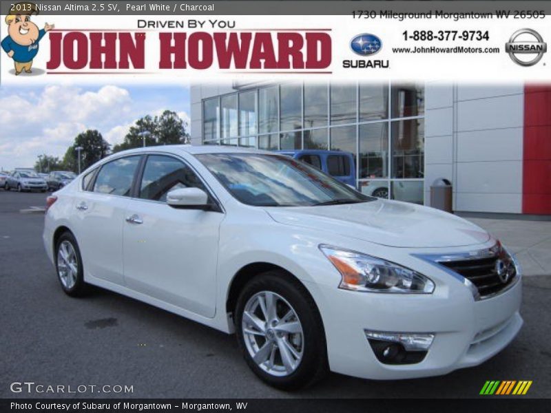 Pearl White / Charcoal 2013 Nissan Altima 2.5 SV