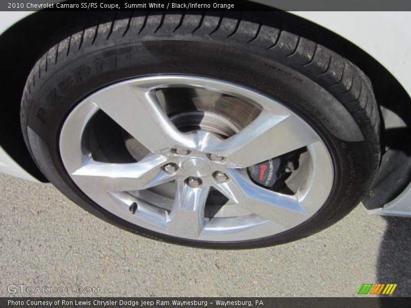 Summit White / Black/Inferno Orange 2010 Chevrolet Camaro SS/RS Coupe