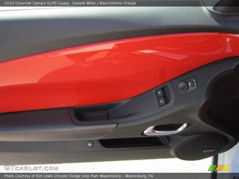Summit White / Black/Inferno Orange 2010 Chevrolet Camaro SS/RS Coupe