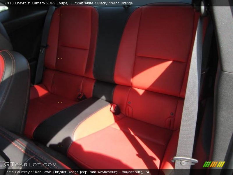 Summit White / Black/Inferno Orange 2010 Chevrolet Camaro SS/RS Coupe