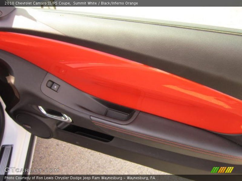 Summit White / Black/Inferno Orange 2010 Chevrolet Camaro SS/RS Coupe