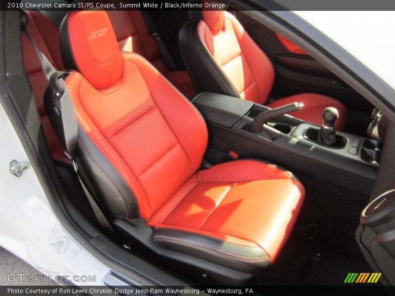 Summit White / Black/Inferno Orange 2010 Chevrolet Camaro SS/RS Coupe