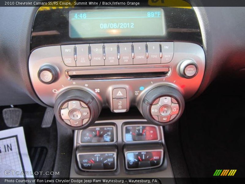 Summit White / Black/Inferno Orange 2010 Chevrolet Camaro SS/RS Coupe
