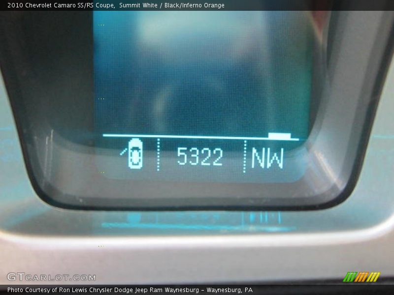 Summit White / Black/Inferno Orange 2010 Chevrolet Camaro SS/RS Coupe