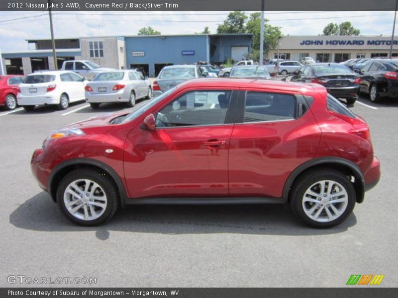 Cayenne Red / Black/Silver Trim 2012 Nissan Juke S AWD