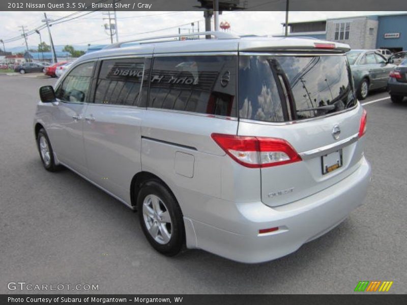 Brilliant Silver / Gray 2012 Nissan Quest 3.5 SV