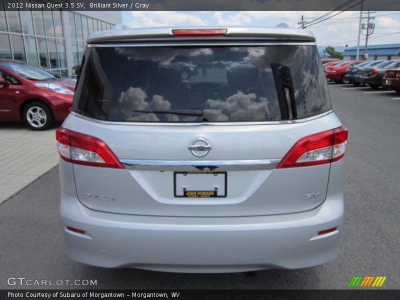 Brilliant Silver / Gray 2012 Nissan Quest 3.5 SV